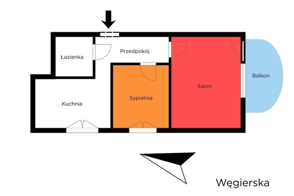 Mieszkanie na sprzedaż Łódź - Łódź-Widzew - ul. Węgierska
